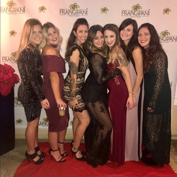 Black fitted Lace overlay slip dress - Picture 3 of 5